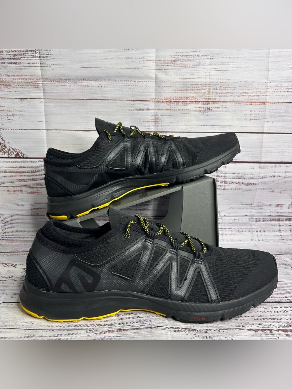 Salomon Crossamphibian Swift Water Hiking Trail Shoes Black Mens US 10.5